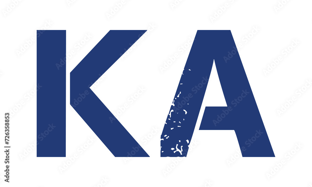 Kappa Alpha greek letter, KA greek letters, KA - obrazy, fototapety, plakaty 