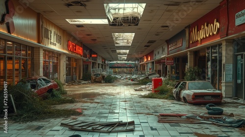 abandoned grocery store destroyed