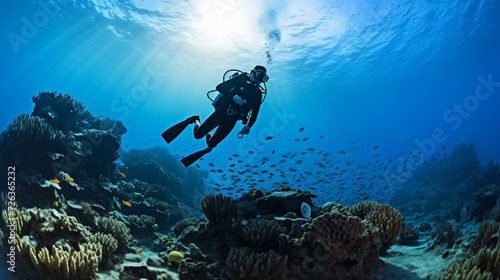 Scuba diver and reef  © Rimsha
