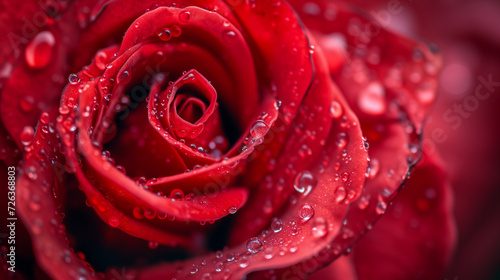 Ruby Red Rose Unveils Delicate Beauty in Dewy Close-up