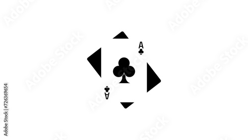 Playing Cards Logo,  black isolated silhouette
