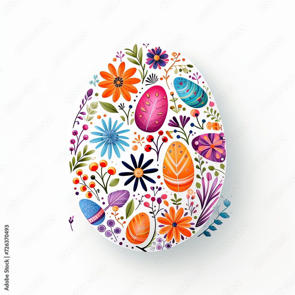 Colorful Easter Egg art concept. Colorful Easter Egg art concept.