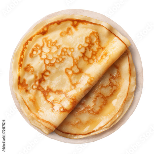 Crepes plate, isolated on transparent background, png, Clipping Path,