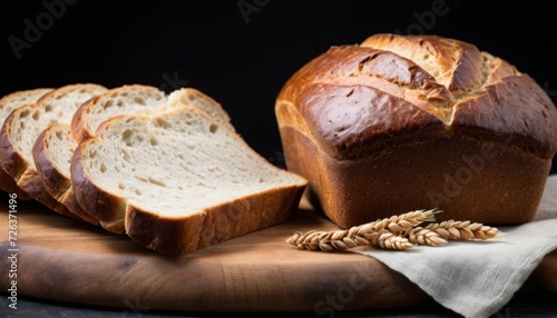 AI generated photo of Fresh and delicious bread 