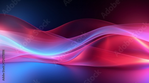 Vibrant neon lines and blurry glowing wave - abstract 3d wallpaper background 