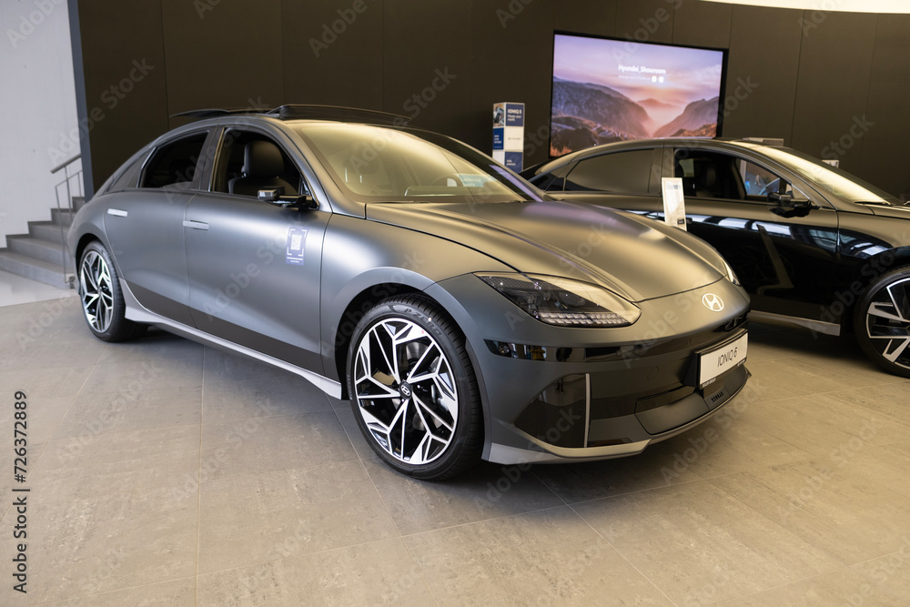 grey electric streamliner Hyundai IONIQ 6 Hyundai Motor Company ...