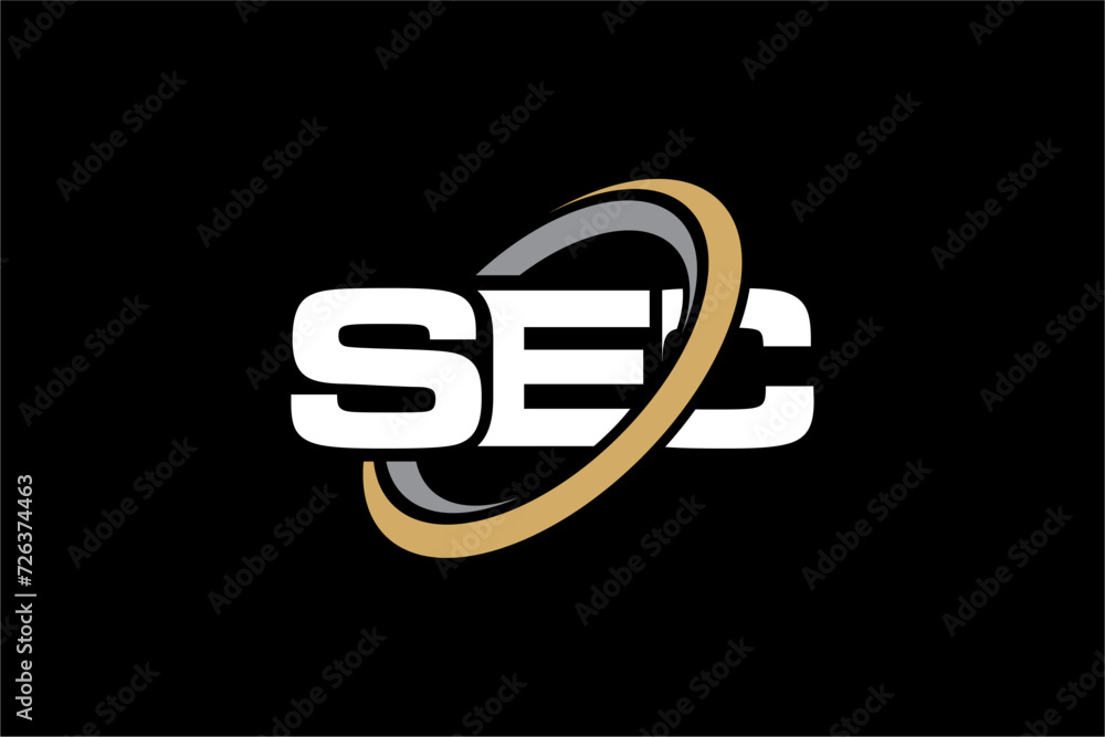 Obraz premium SEC creative letter logo design vector icon illustration 