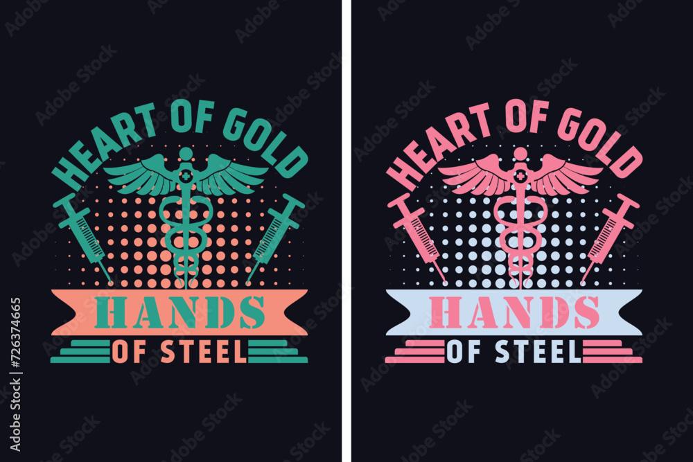 Heart Of Gold, Hands Of Steel, Nurse Life, Saving One Patient At A Time, Nurse Life, Hospital nurse T-Shirt, Doctor student shirt model, Half Leopard Nurse, Unique Profession-Themed Design Heart Of Gold, Hands Of Steel, Nurse Life, Saving One Patient At A Time, Nurse Life, Hospital nurse T-Shirt, Doctor student shirt model, Half Leopard Nurse, Unique Profession-Themed Design