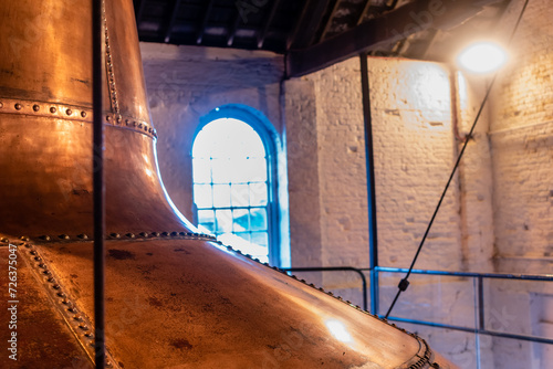 Copperhead wash still close-up for whiskey production