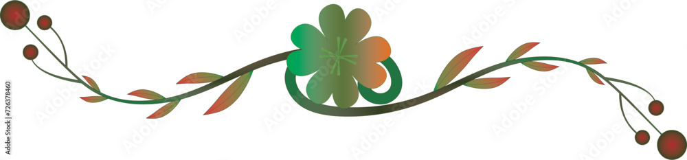 abstract background with ribbon clover four,patrick day abstract background with ribbon clover four,patrick day