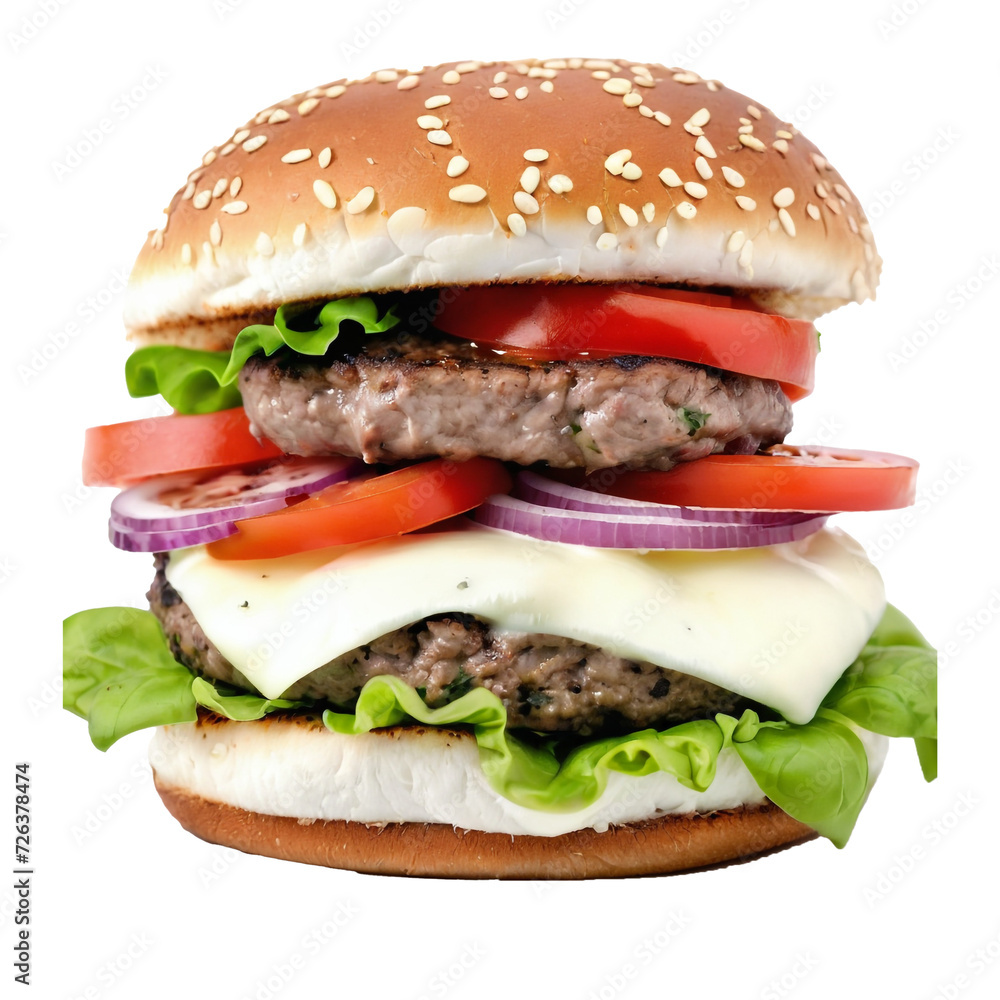 Cheese Chicken Beef Burger on transparent background Premium Png on transparent background. Cheese Chicken Beef Burger on transparent background Premium Png on transparent background.