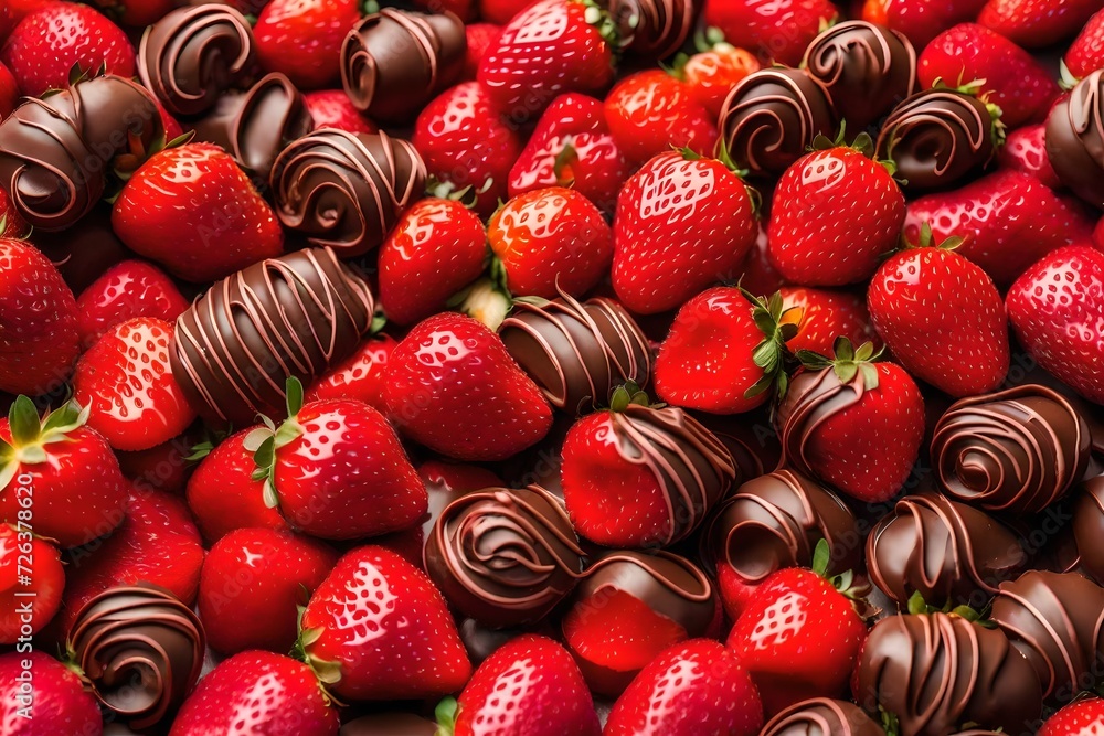 chocolate strawberries with nuts and red ajar drops on the cream cake with chocolate streams on the cake abstract background view and Christmas background chocolate strawberries with nuts and red ajar drops on the cream cake with chocolate streams on the cake abstract background view and Christmas background
