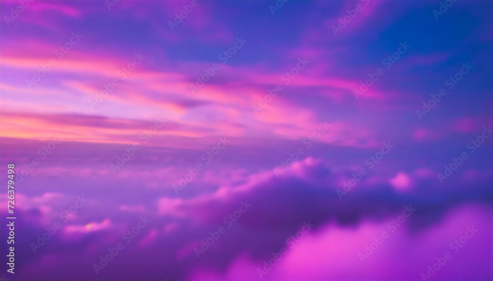 Violet purple neon glow sky cloud background. Banner,advertisement.