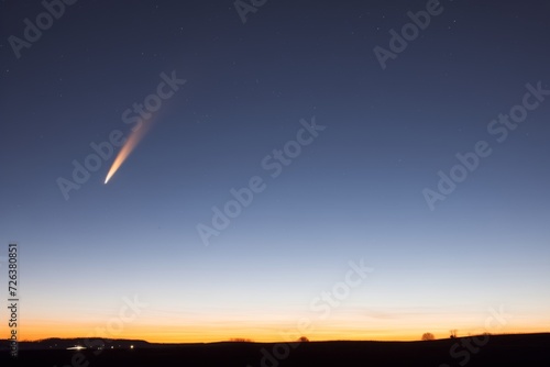 panstarrs comet against a pitch-black sky
