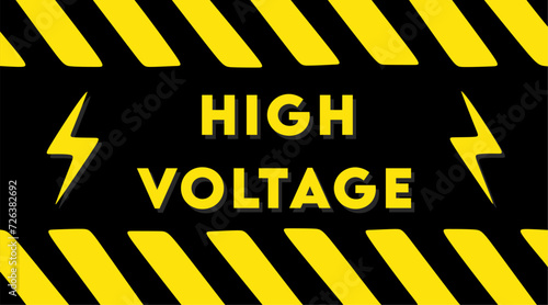 high voltage in black background