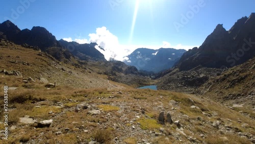 Timelapse of clouds moving in the mountains