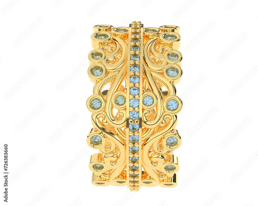 Fototapeta premium Jewelry isolated on background. 3d rendering - illustration