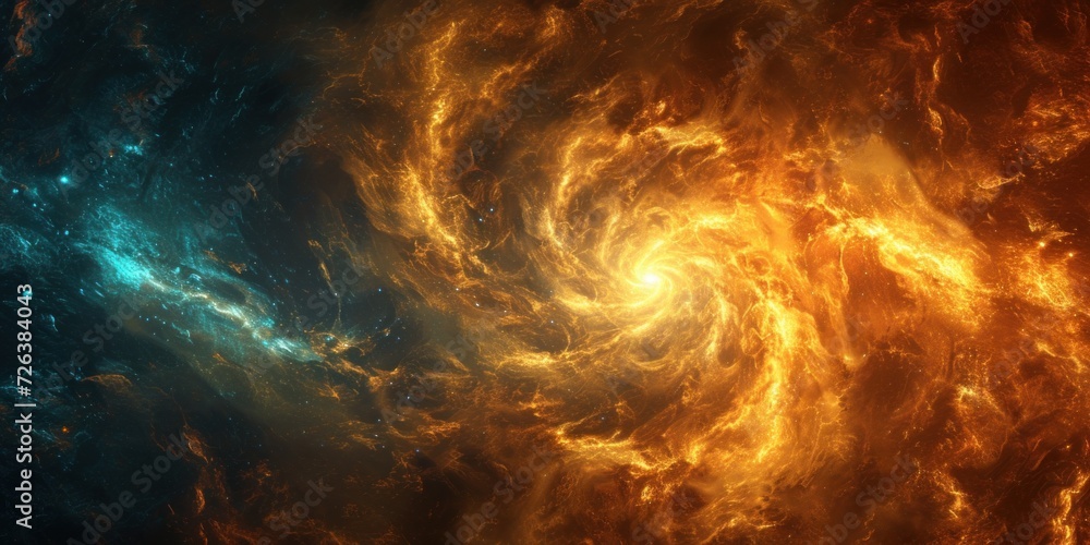 Majestic Spiral Galaxy Illuminated Against the Cosmic Backdrop of Stars and Nebulae Majestic Spiral Galaxy Illuminated Against the Cosmic Backdrop of Stars and Nebulae