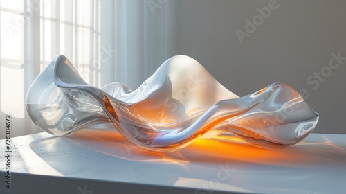 Sunlight Filtering Through a Sheer Fabric on a Table Near a Window