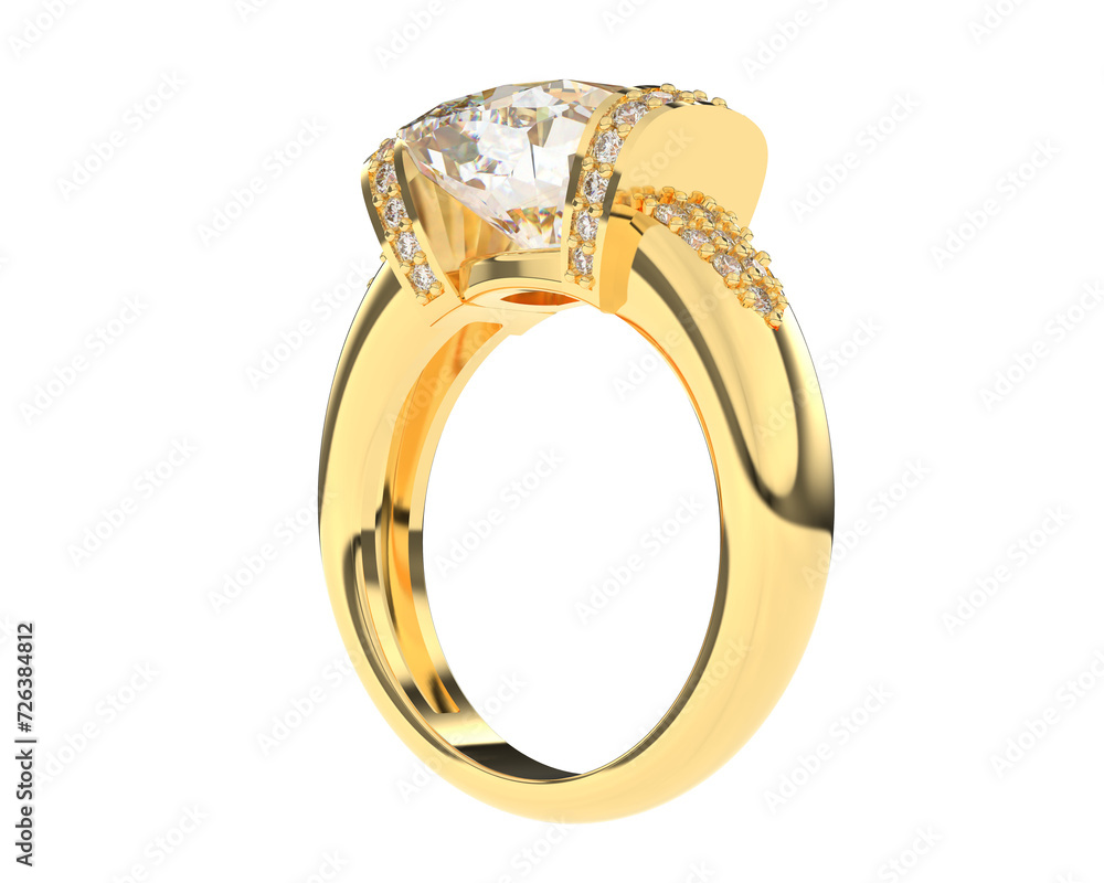 Jewelry isolated on background. 3d rendering - illustration Jewelry isolated on background. 3d rendering - illustration