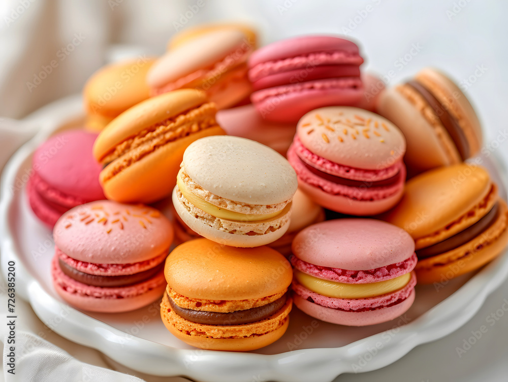colorful macaroons on a wooden table colorful macaroons on a wooden table