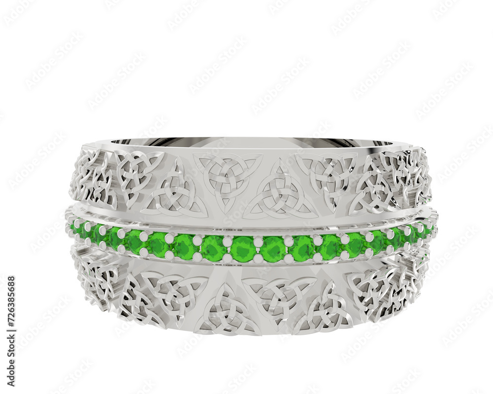 Jewelry isolated on background. 3d rendering - illustration Jewelry isolated on background. 3d rendering - illustration