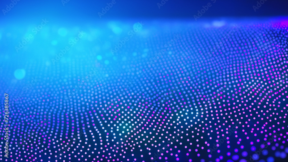 Abstract wave motion pattern and dynamic mesh line on dark blue background. Modern futuristic design for background or wallpaper. Digital cyberspace, high tech, technology concept Abstract wave motion pattern and dynamic mesh line on dark blue background. Modern futuristic design for background or wallpaper. Digital cyberspace, high tech, technology concept