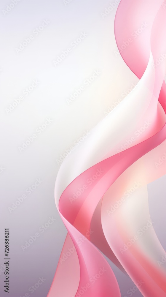 Ethereal pink satin ribbons on a gradient background, symbolizing hope and support breast cancer Ethereal pink satin ribbons on a gradient background, symbolizing hope and support breast cancer
