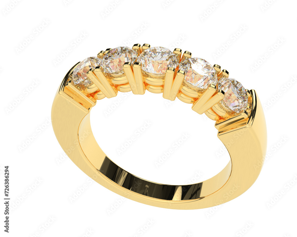 Jewelry isolated on background. 3d rendering - illustration