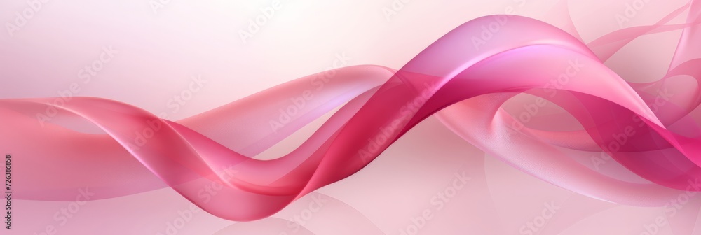 Ethereal pink ribbons flow with a translucent effect, a delicate dance Ethereal pink ribbons flow with a translucent effect, a delicate dance