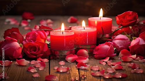 Ignite romance with candles  let the soft glow dance on roses. A perfect symphony of warmth and passion. Elevate your moments with the allure of candlelight and the fragrance of roses