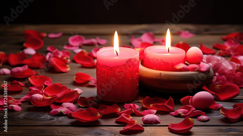 Ignite romance with candles  let the soft glow dance on roses. A perfect symphony of warmth and passion. Elevate your moments with the allure of candlelight and the fragrance of roses