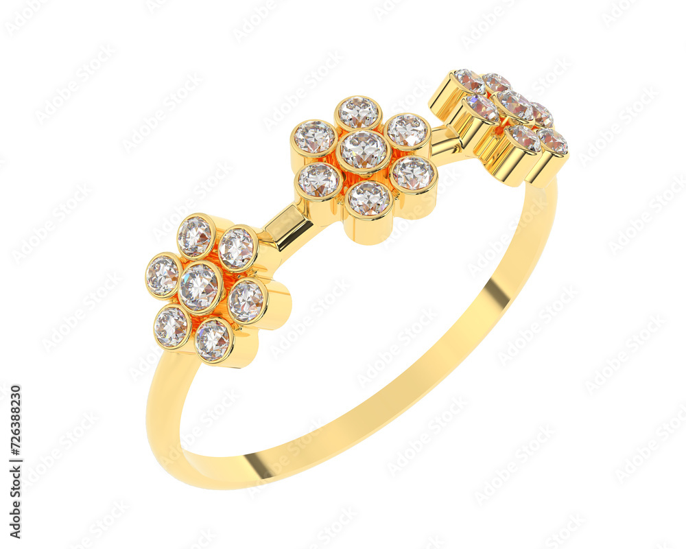 Jewelry isolated on background. 3d rendering - illustration Jewelry isolated on background. 3d rendering - illustration