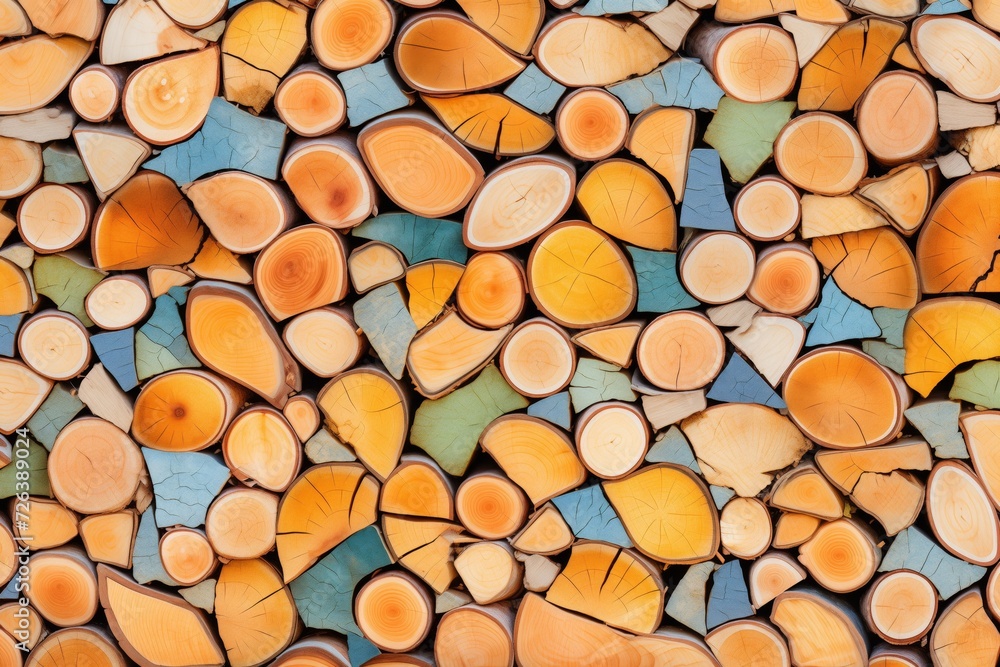 seamless pattern of stacked seasoned firewood for winter seamless pattern of stacked seasoned firewood for winter