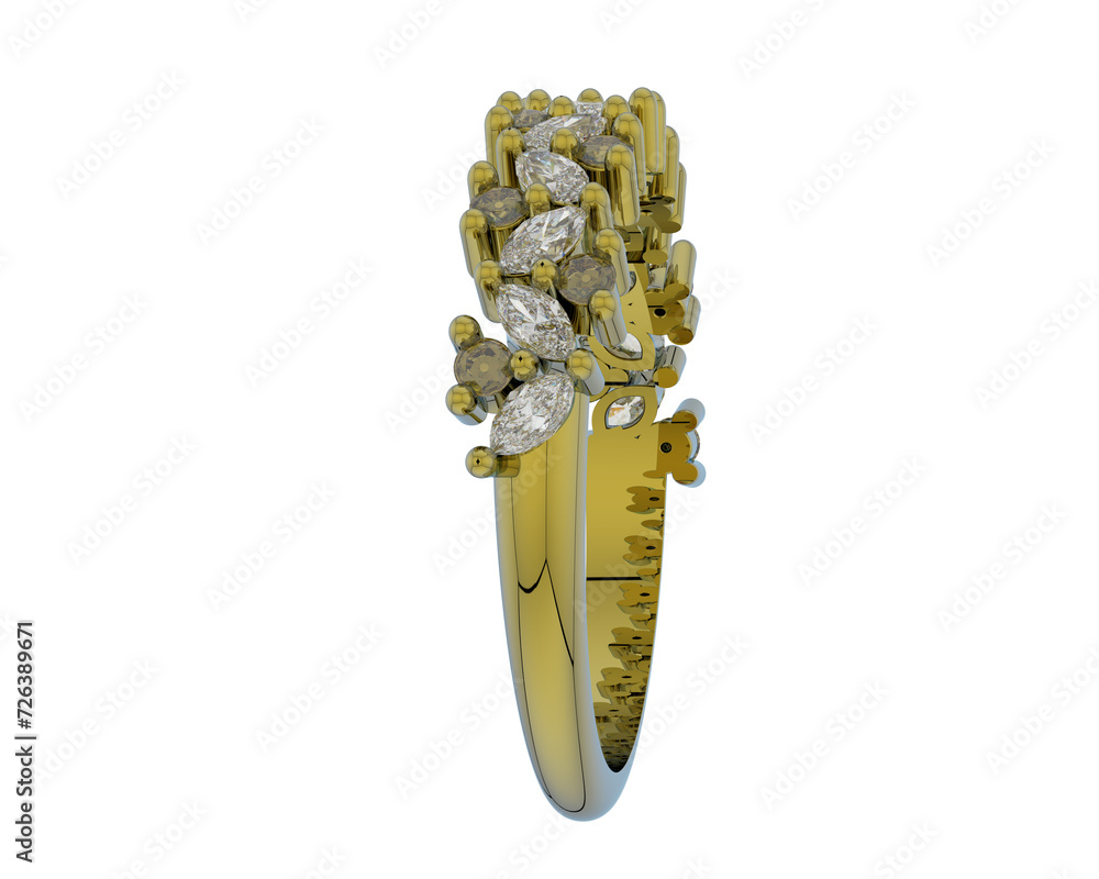 Jewelry isolated on background. 3d rendering - illustration Jewelry isolated on background. 3d rendering - illustration