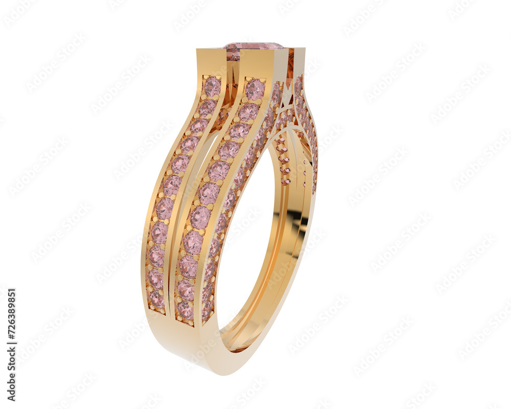 Jewelry isolated on background. 3d rendering - illustration Jewelry isolated on background. 3d rendering - illustration