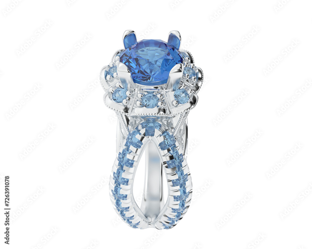 Fototapeta premium Jewelry isolated on background. 3d rendering - illustration