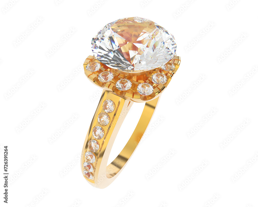 Fototapeta premium Jewelry isolated on background. 3d rendering - illustration