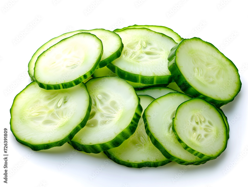cucumber slices isolated on white cucumber slices isolated on white