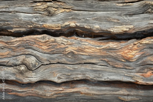 Close-Up View of Rough Pine Tree Bark Texture in Natural Daylight