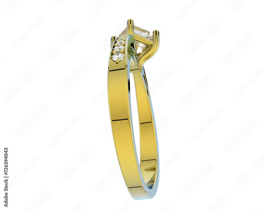 Jewelry isolated on background. 3d rendering - illustration Jewelry isolated on background. 3d rendering - illustration