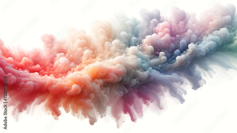 Fototapeta premium Serene Abstract Wisps in Colorful Harmony