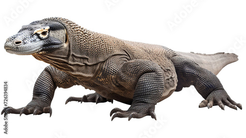 Komodo dragon on transparent background