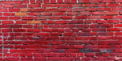 Red Brick Wall Being Painted Red