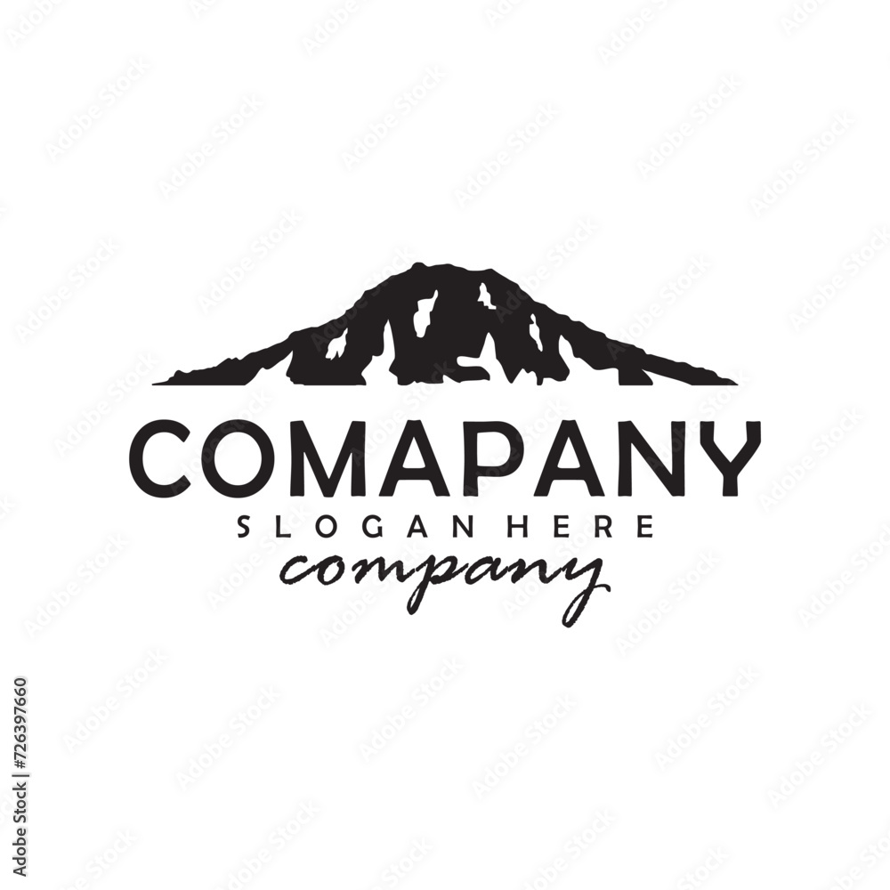 Mountain logo for adventure and outdoor logo design, hipster rustic style