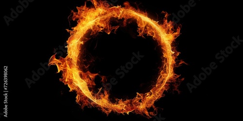 Ring of Fire in Black Background