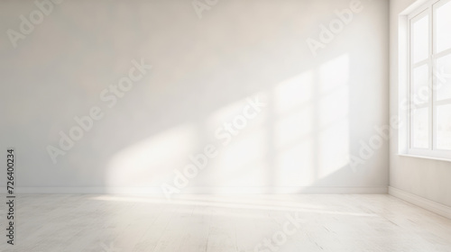 Realistic and minimalist blurred natural light windows  shadow overlay