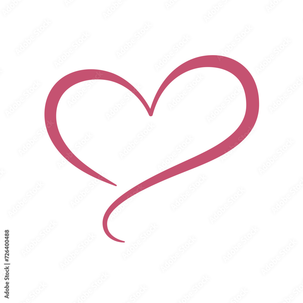 Pink calligraphy heart