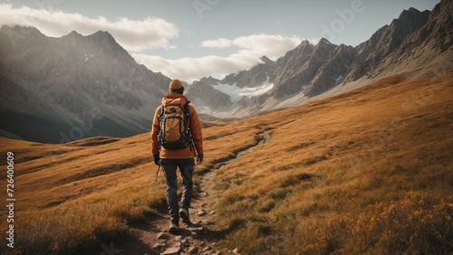 hiker in the mountains