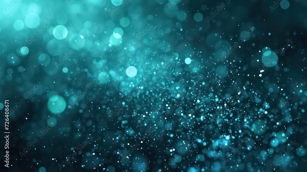 turqoise luxury glitter and bokeh particles, turqoise bokeh background, holiday festival background turqoise luxury glitter and bokeh particles, turqoise bokeh background, holiday festival background